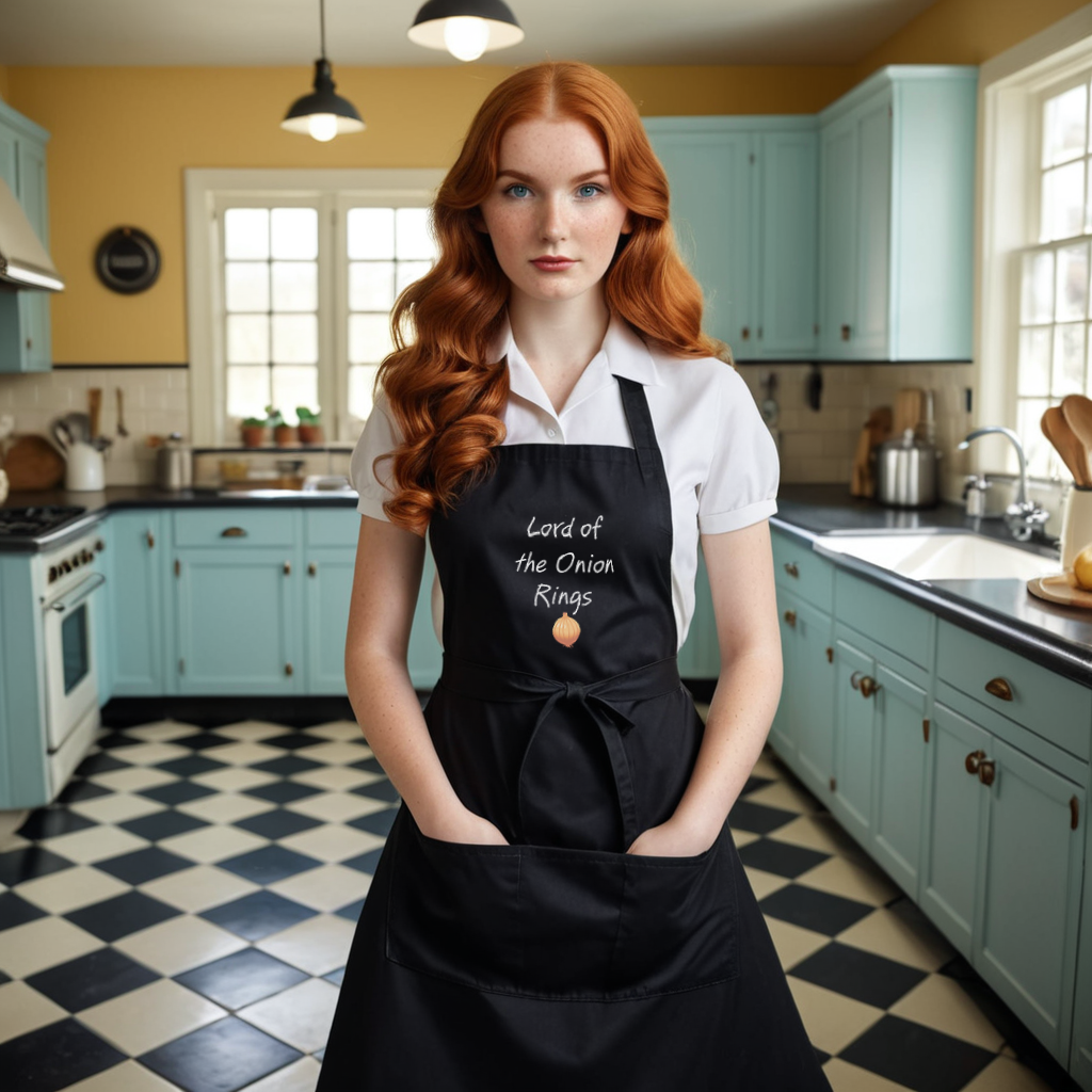 The Lord of the Onion Rings Organic cotton apron