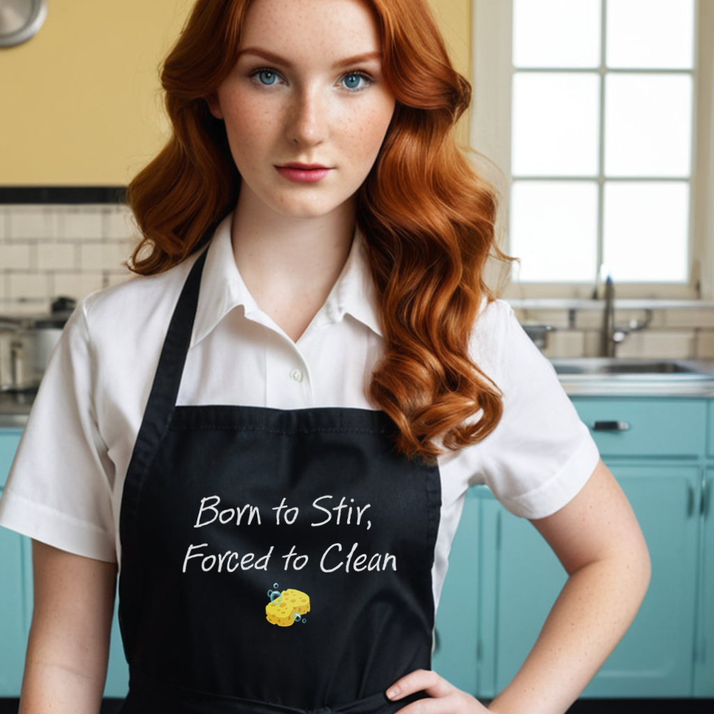 Born to Stir, Forced to Clean Organic cotton apron