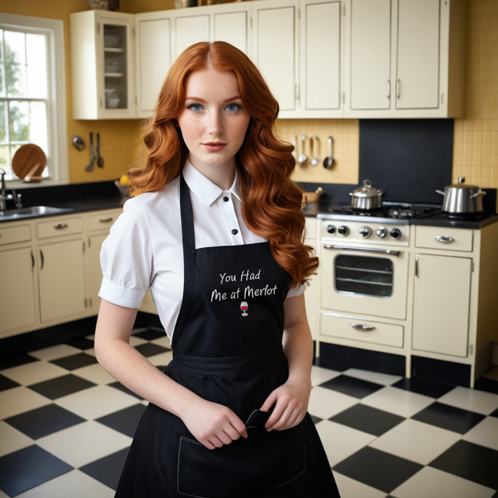 You Had Me at Merlot Organic cotton apron