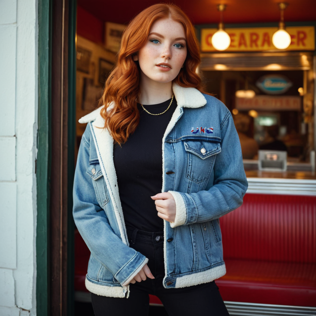 UKd - Denim sherpa jacket
