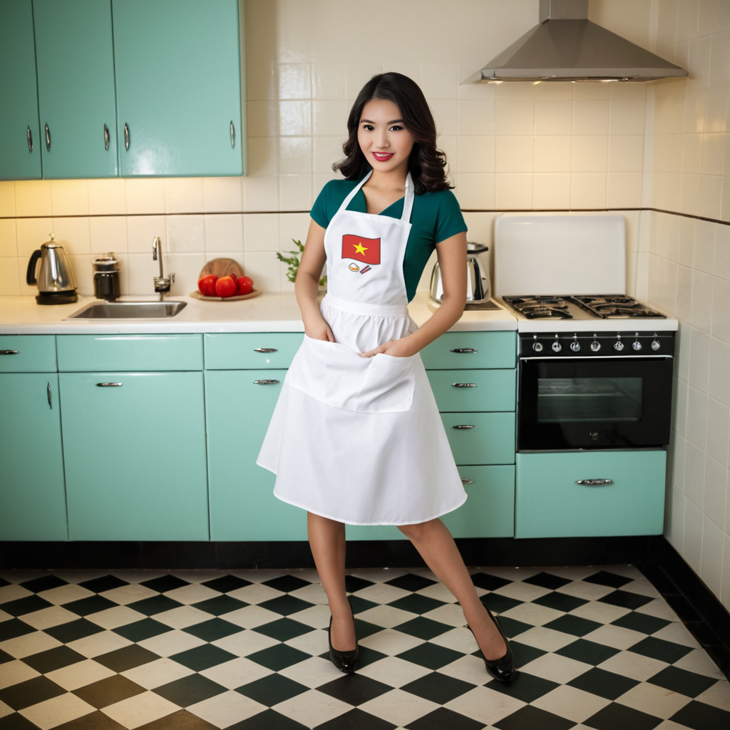 Vietnam Flag Organic Cotton Apron