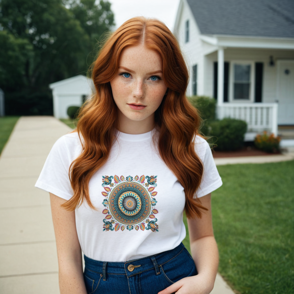 1960s Trippy Flower Design T-Shirt