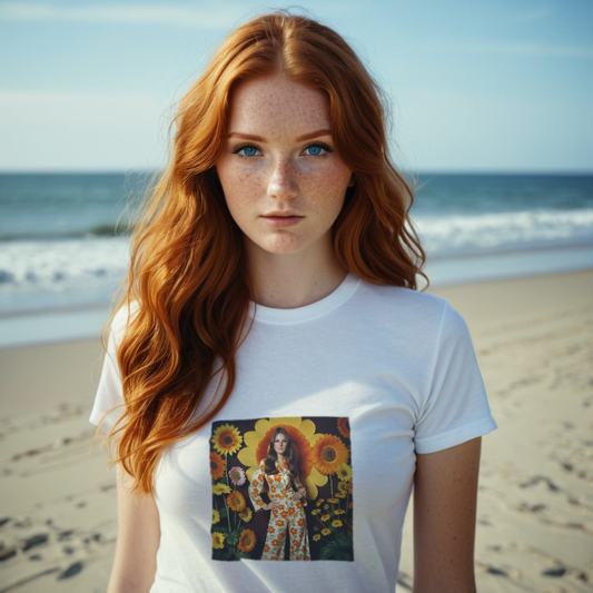 1970s Flower Power Jumpsuit T-Shirt