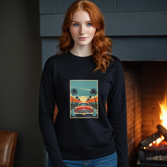 1950s Retro Classic Car Crew Neck Sweatshirt