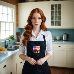 USA Flag Organic Cotton Apron: A Patriotic Culinary Classic