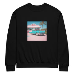 1950s Retro Car and Diner Crew Neck Sweatshirt