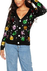Classic Cute Cardigan Ugly Christmas Sweater