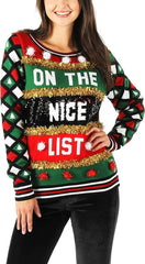 On The Nice List! Ugly Christmas Sweater
