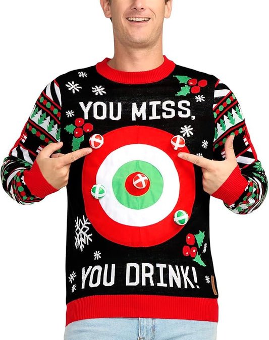 You MIss, You Drink! Ugly Christmas Sweater