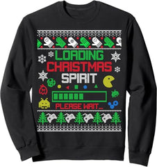 Loading Christmas Spirit for Gamer Ugly Sweatshirt