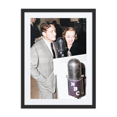 Spencer Tracy & Joan Crawford at NBC Radio: Colorized Poster