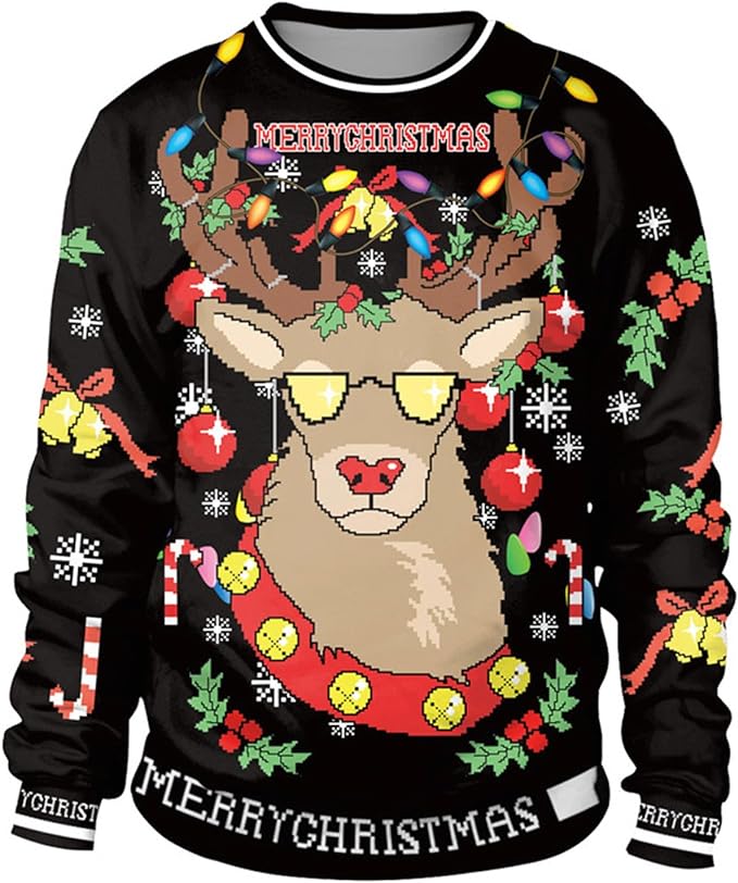 Colorful House Unisex's Ugly Christmas Jumper Sweater Printed Pullover