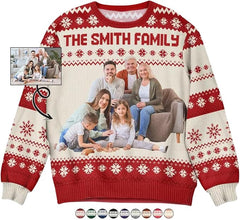 Personalized Family Photo Ugly Christmas Sweater